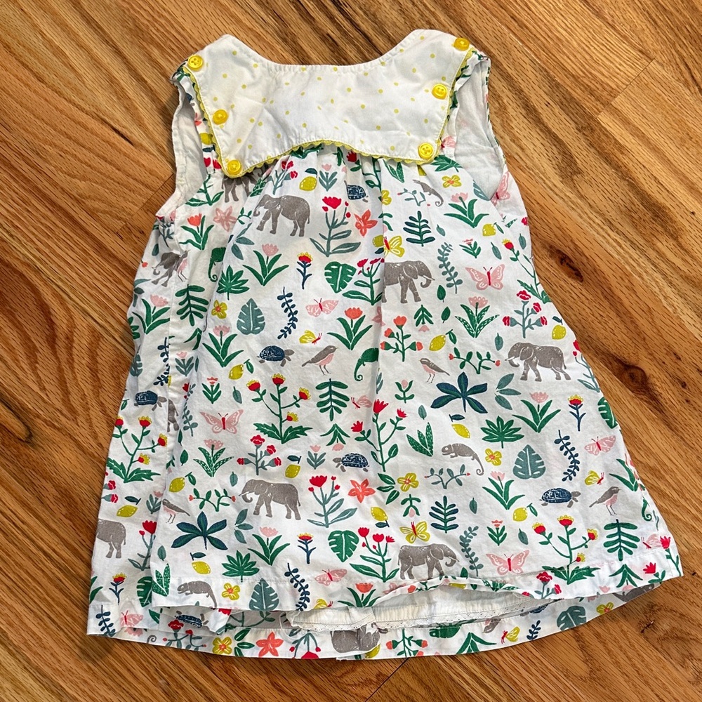 Baby Boden White Dress with Yellow Accents